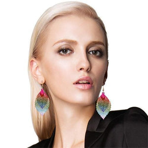 Chakras Activated Leaf Earrings Earrings Ellie Sage 