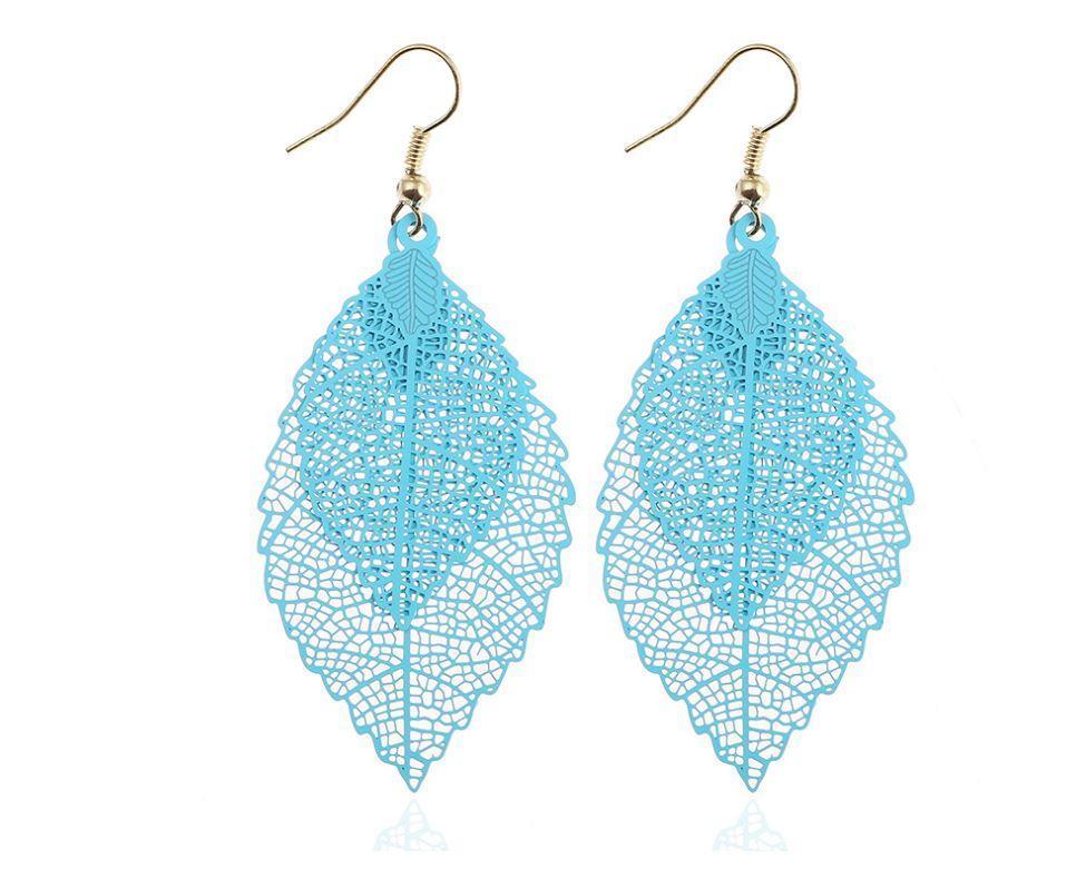 Chakras Activated Leaf Earrings Earrings Ellie Sage 