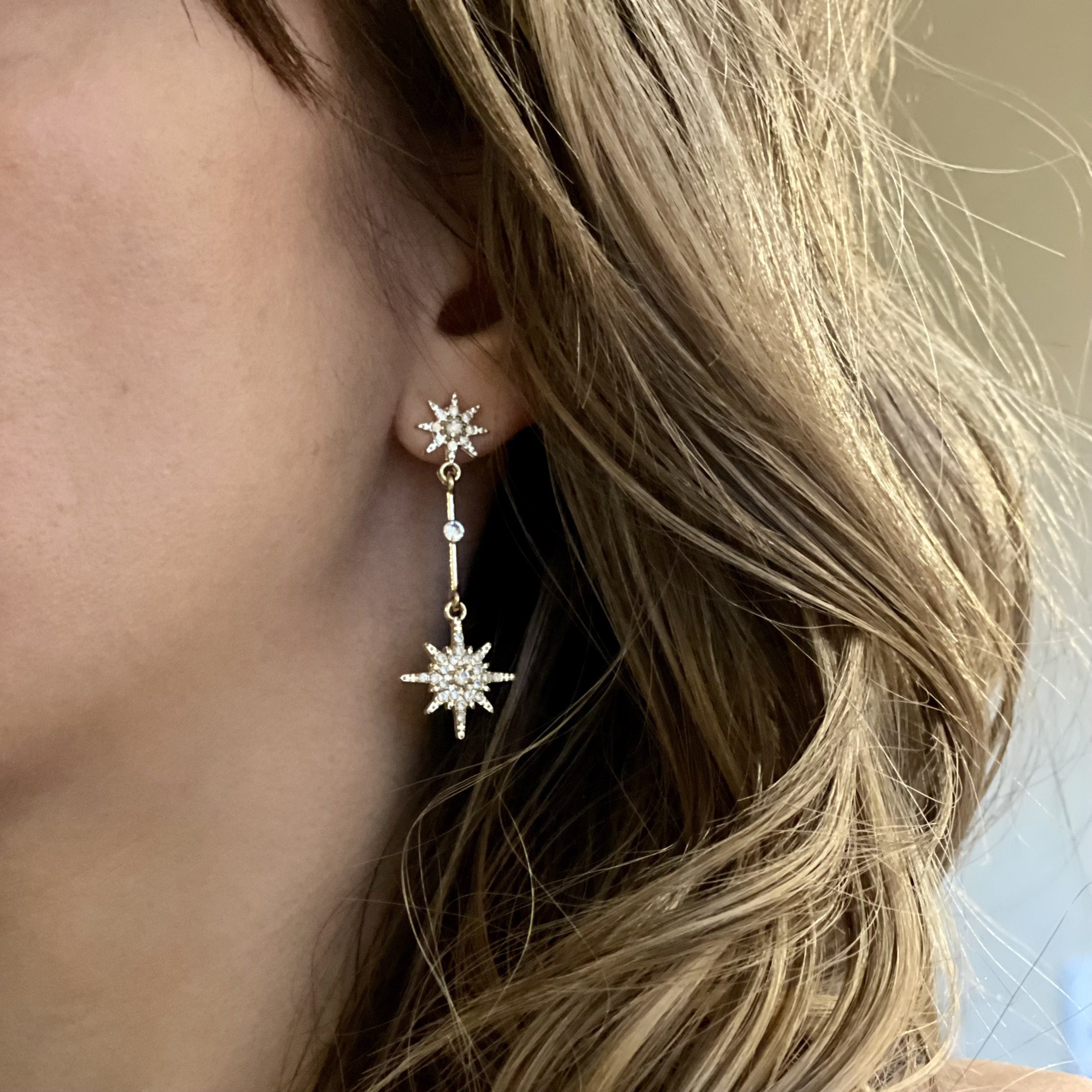Lucky Stars Dangle Earrings Earrings elliesage 