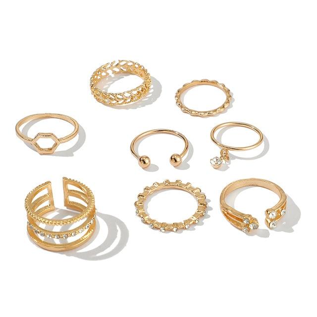 Pursue Your Daydreams Crystal Ring Set Ring Ellie Sage 